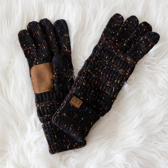 C.C Beanie Smarttips Confetti Knitted Gloves - Picture 5 of 5